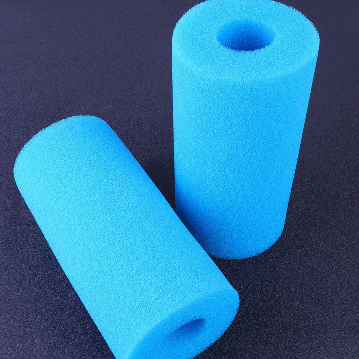 Fish Tank Filter - 4Pcs Filter Sponge Cylinder Blue Size