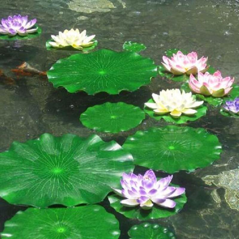 Fish Aquarium Home - 2026 Artificial Water Lily Lotus Leaf