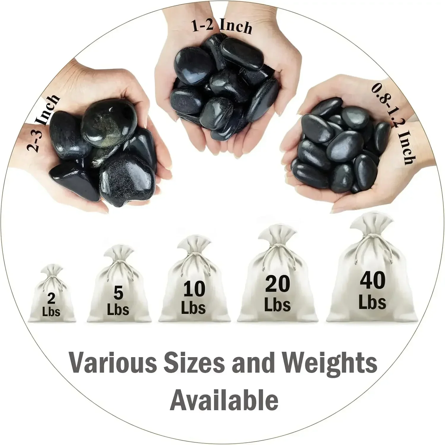 40 lbs Black River Rocks for L - Aquarium Plants recension och pris