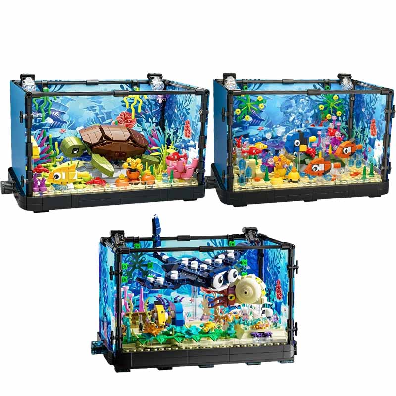 Fish Tank Building Block Set w - Aquarium Light recension och pris