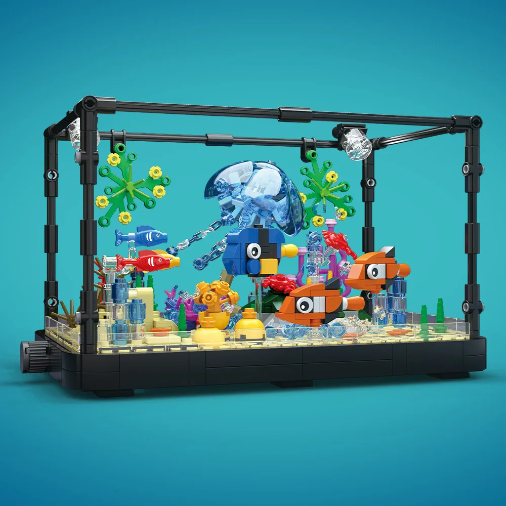Fish Tank Building Block Set w - Aquarium Light recension och pris