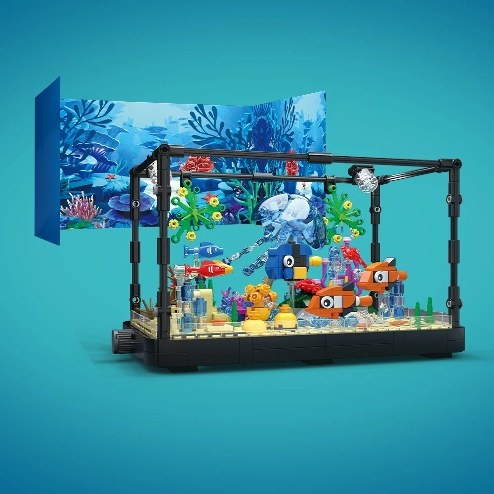 Fish Tank Building Block Set w - Aquarium Light recension och pris