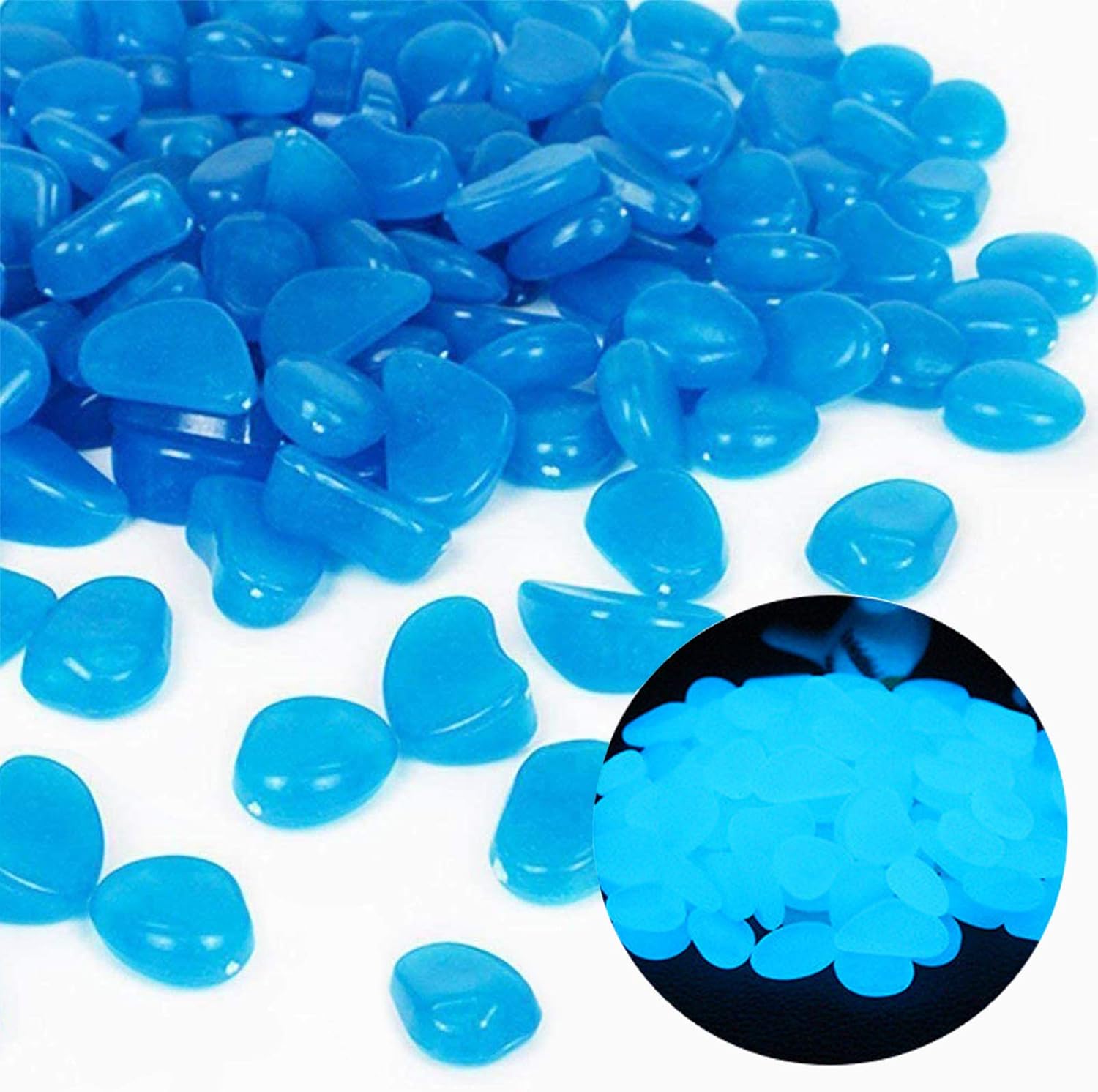 Fish Tank Rocks Glow Blue Pebb - Aquarium Plants recension och pris